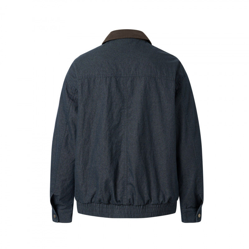 Herren Kurzblouson aus Canvas mit Cordkragen, Brustreißverschluss und elastischem Saum Shop Nory
