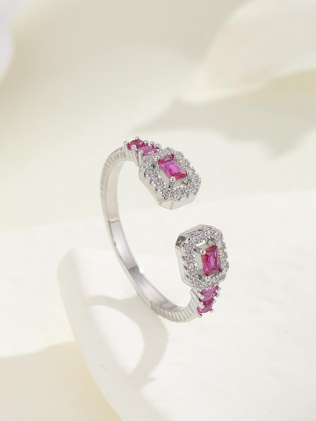 Damen eleganter Ring mit bunten Zirkonia Steinen Shop Nory
