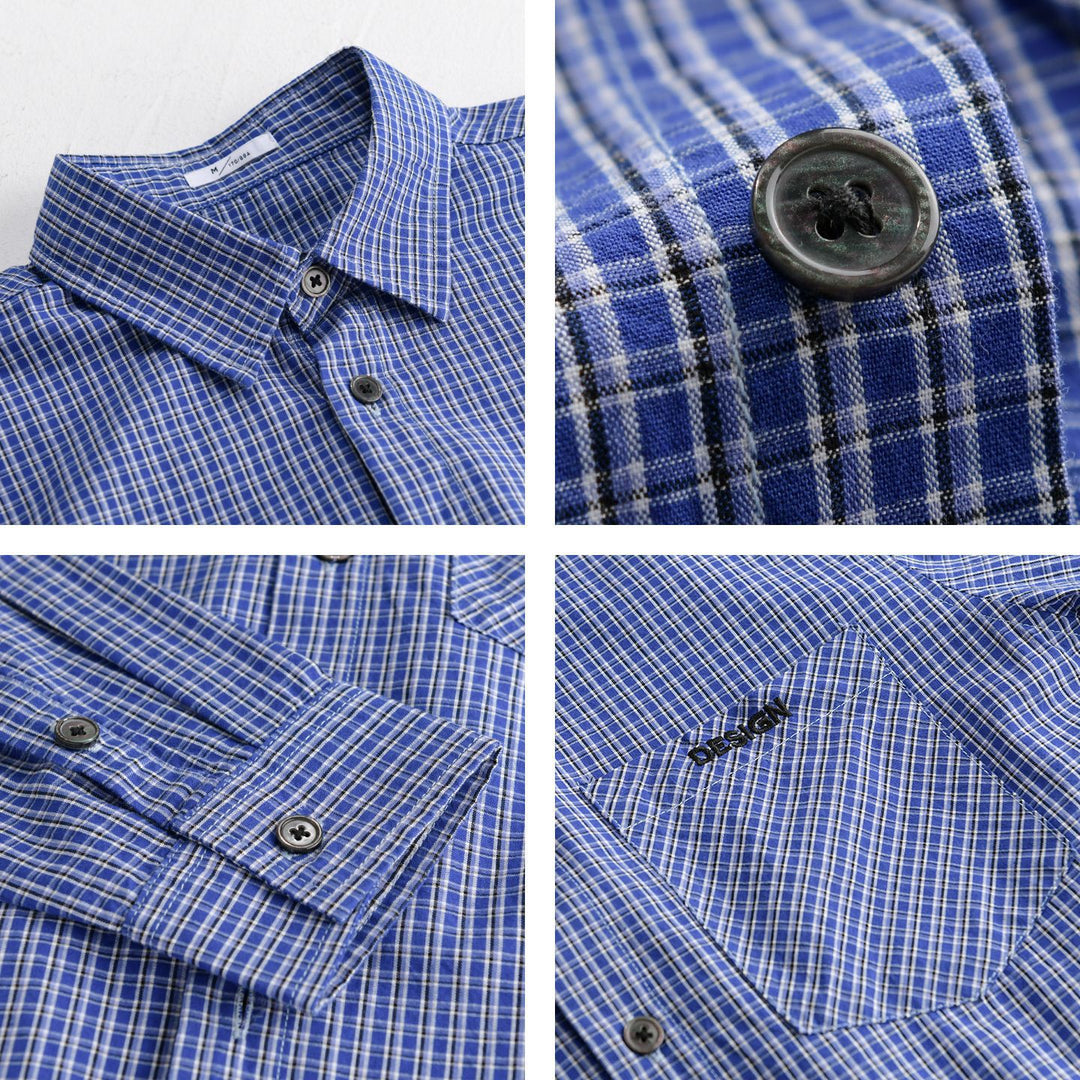 Herren Karo-Layering-Hemd im Overshirt-Stil aus weichem Baumwollpopeline Shop Nory
