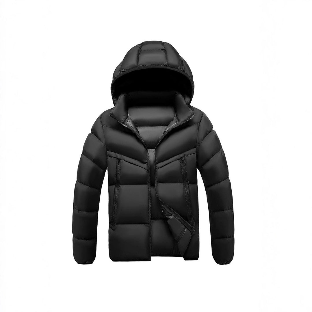 Herren Leichte Steppjacke mit Kapuze und zweifarbiger Blockoptik Shop Nory