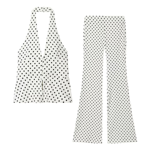 Damen Schlaghose mit grafischem Punktedesign Shopnory