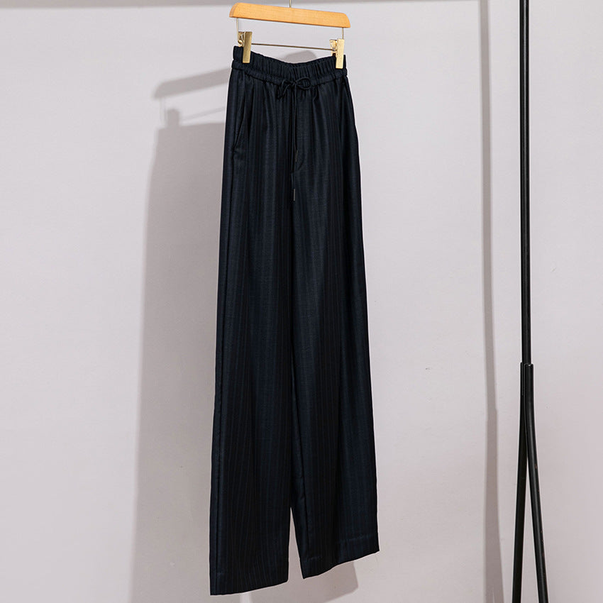 Damen weite Palazzo-Hose mit elastischem Bund und Tunnelzug Shop Nory
