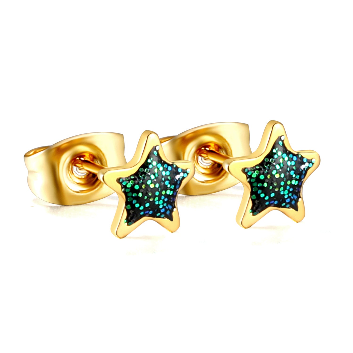 Damen Ohrstecker mit kunstvollem Blattmotiv aus hochwertigem Edelstahl und goldplattierter Oberfläche Shop Nory