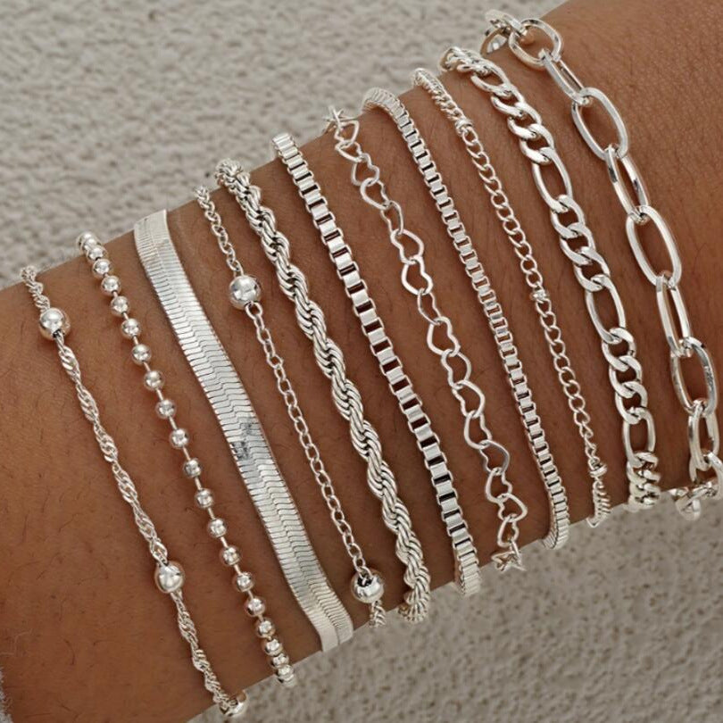 Damen Armband-Set mit eleganten und modernen Gliederdesigns Shop Nory