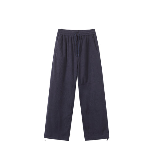 Damen Waffelstrick-Loungehose mit weitem Bein, elastischem Bund und Tunnelzug Shop Nory