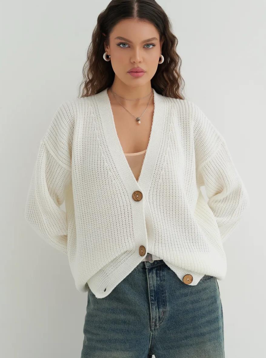 Damen lässiger Strickcardigan