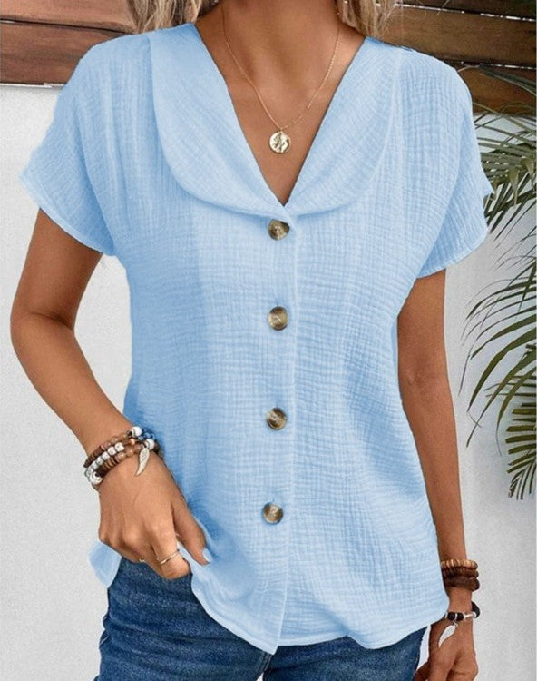 Elegante und Stilvolle Button-Down-Bluse mit Kragen