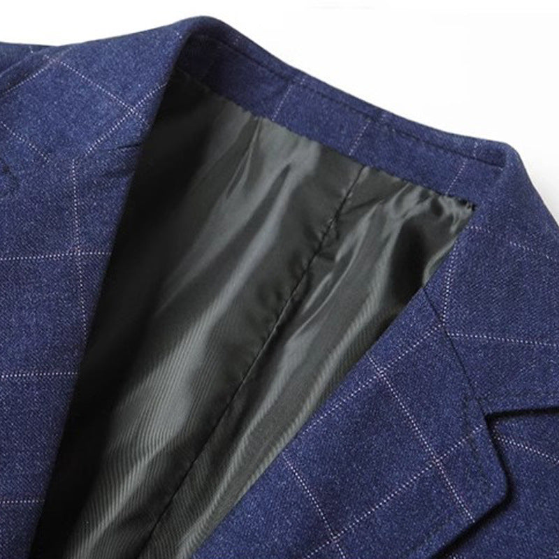 Herren Karo-Sakko mit tailliertem Schnitt, Reverskragen und Pattentaschen Shop Nory