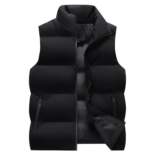 Herren Minimalistische Outdoor-Steppweste mit breiter Blocksteppung, isolierter Wattierung und verdeckten Reißverschlusstaschen Shop Nory