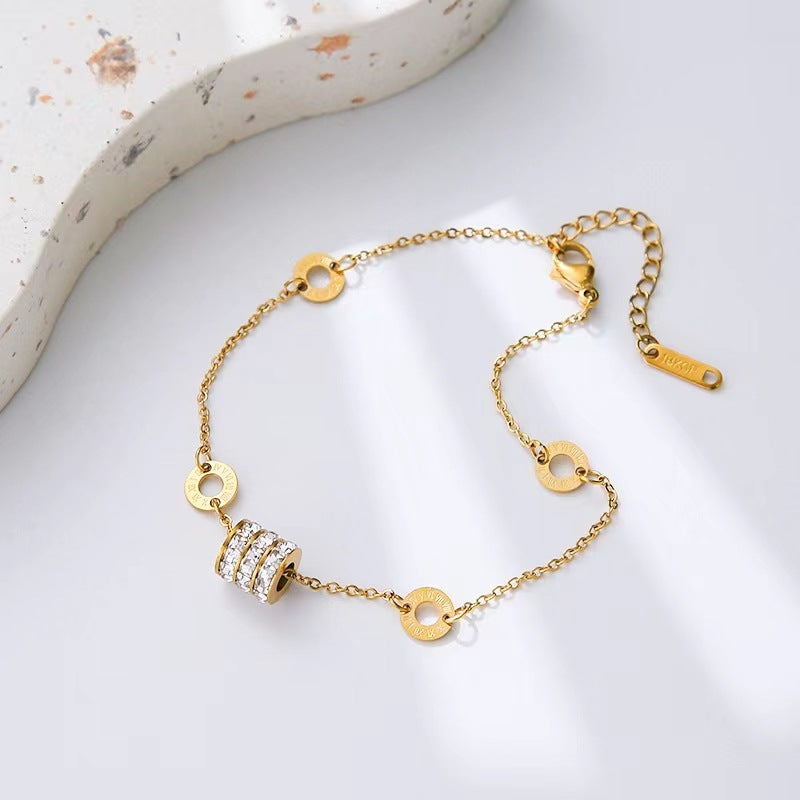 Damen Glitzernde Kristall-akzentuierte Kettenarmband Shop Nory