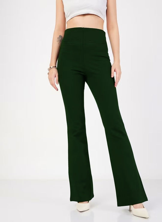 Damen Hochtaillierte Bootcut-Stretchhose mit figurformendem Oberschenkel und weitem Schlag Shop Nory