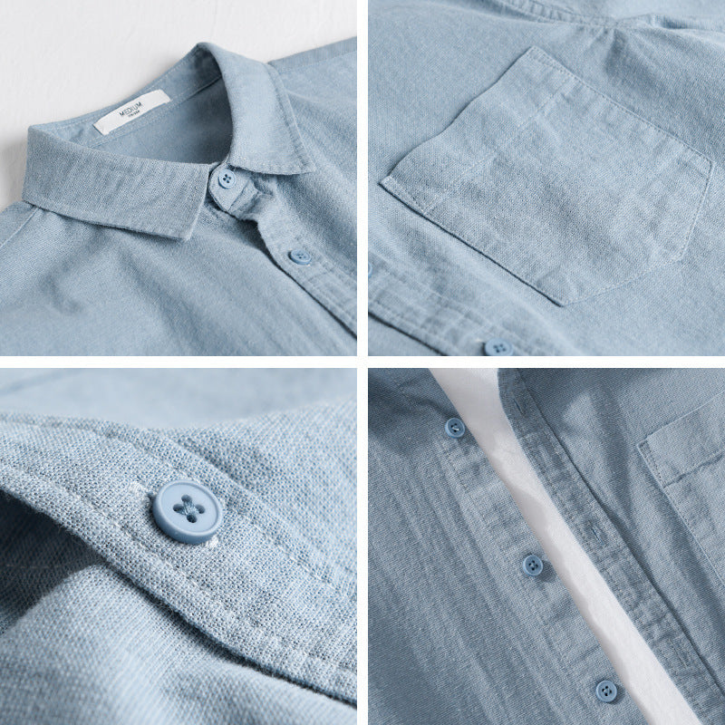 Herren Soft‑Touch Baumwollmix Overshirt im Layering‑Look mit Brusttasche Shop Nory