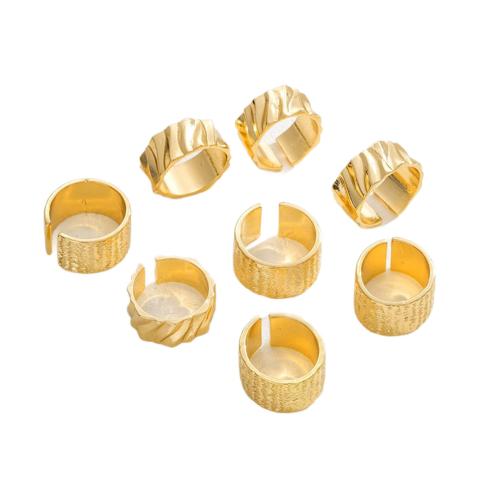 Damen Ring-Set mit strukturiertem Design und glänzenden Oberflächen Shop Nory