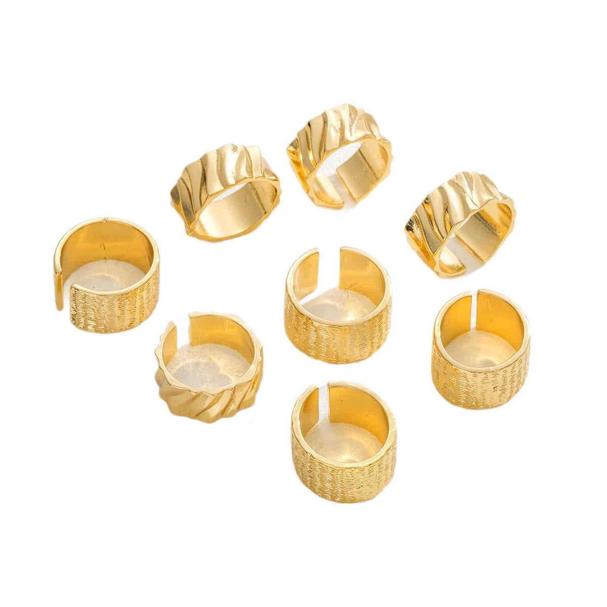 Damen Ring-Set mit strukturiertem Design und glänzenden Oberflächen Shop Nory