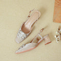 Damen Slingback-Pumps mit funkelndem Schmuck Shopnory