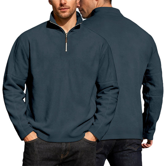 Herren Thermo-Fleece-Halbzip-Pullover mit Stehkragen Shop Nory