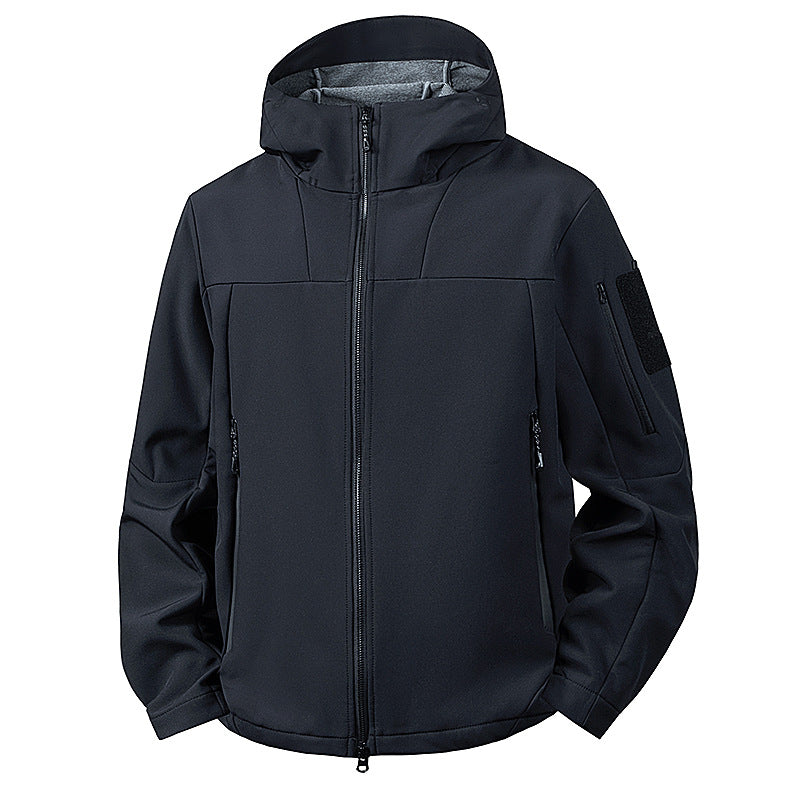 Herren wind- und wasserabweisende Softshelljacke mit Kapuze und taktischen Taschen Shop Nory