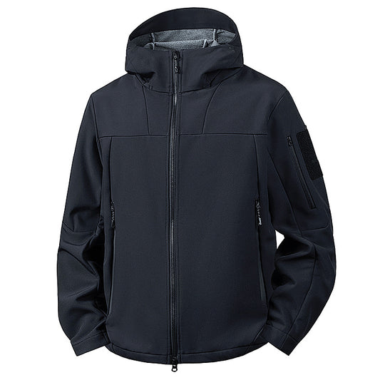 Herren wind- und wasserabweisende Softshelljacke mit Kapuze und taktischen Taschen Shop Nory