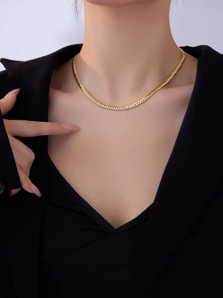 Damen Klassische Geflochtene Kettenhalskette Shop Nory