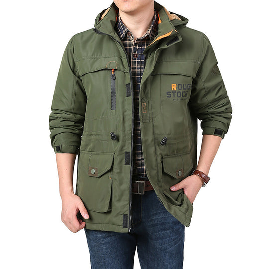 Herren Multifunktionale Outdoorjacke mit mehreren Taschen Shop Nory