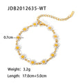 Damen Armband mit floralen Anhängern und verstellbarem Design Shop Nory