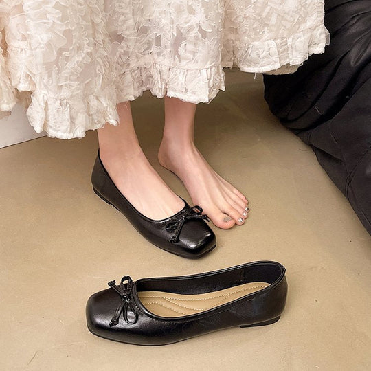 Damen Ballerinas mit zartem Schleifenakzent und gepolsterter Innensohle