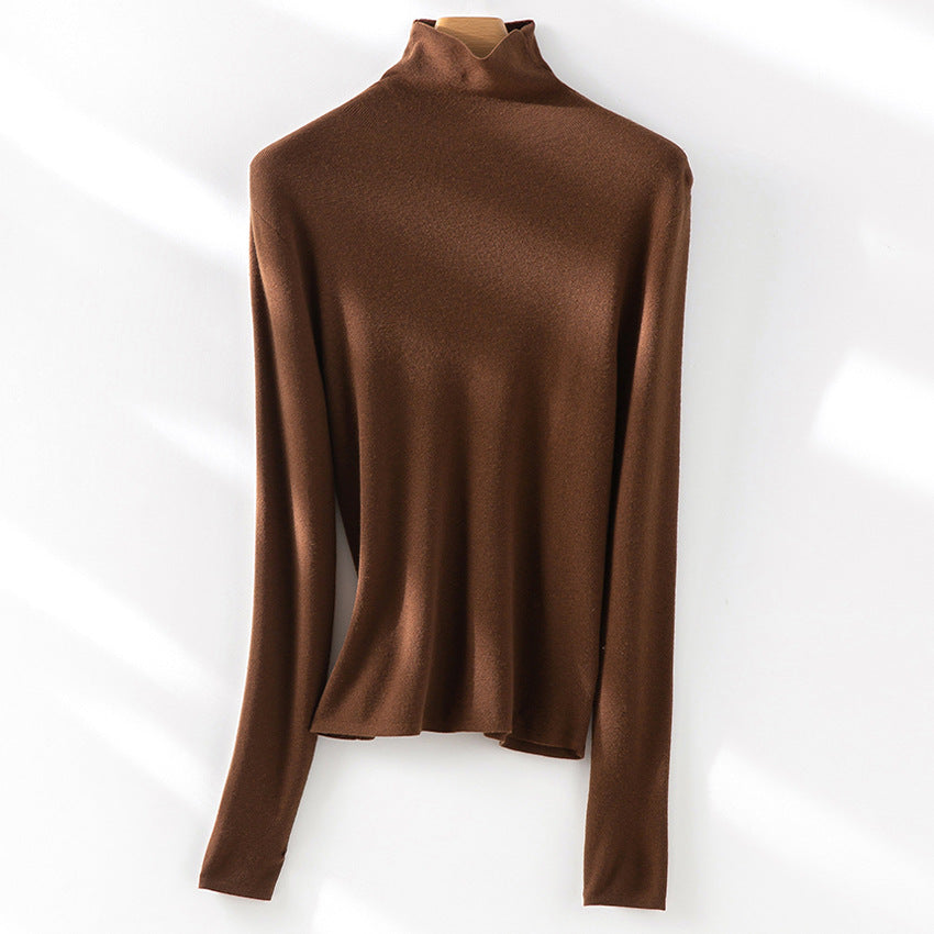Damen Slim-Fit Feinstrick-Rollkragenpullover mit Stretch Shop Nory