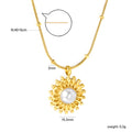 Damen Halskette mit kunstvollem Sonnenanhänger und verstellbarem Kettendesign Shop Nory