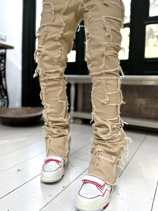 Herren Schnittige Jeanshose mit Rissoptik
