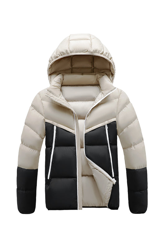 Herren Leichte Steppjacke mit Kapuze und zweifarbiger Blockoptik Shop Nory