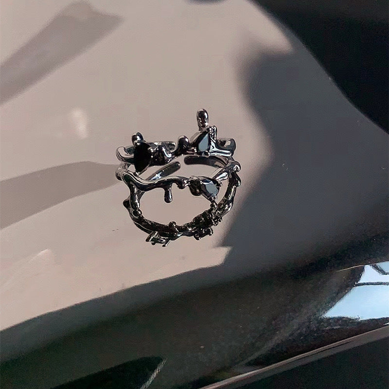 Damen Ring mit künstlerischem Blattdesign und modernen Elementen Shop Nory