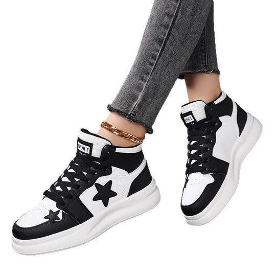 Damen Sportliche Sneaker mit ergonomischer Dämpfungstechnologie und trendigem Sternenmuster Shopnory