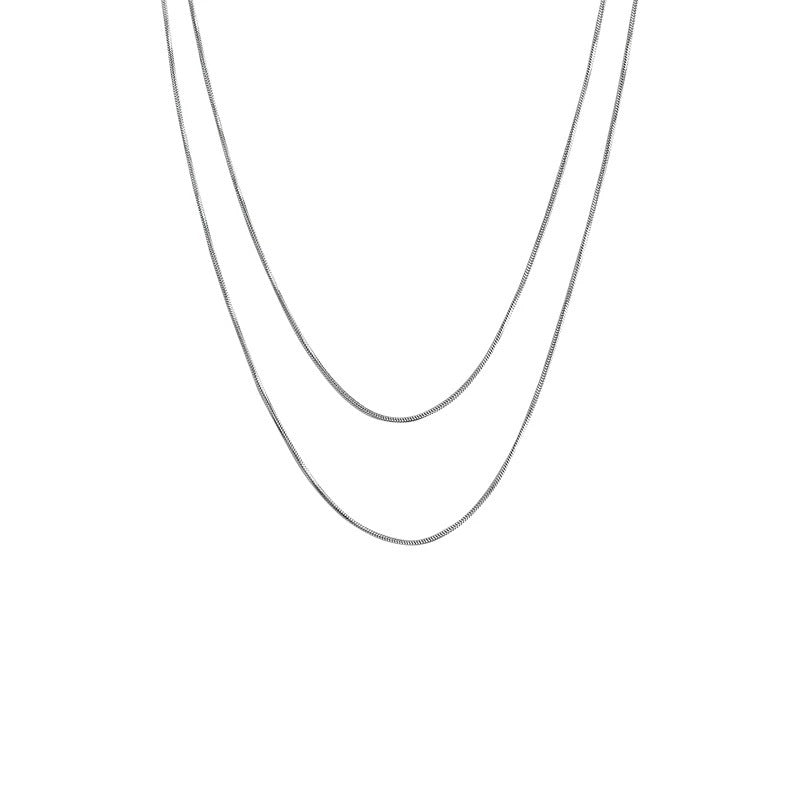 Damen mehrlagige Halskette mit elegantem Design und feinen Silberakzenten Shop Nory