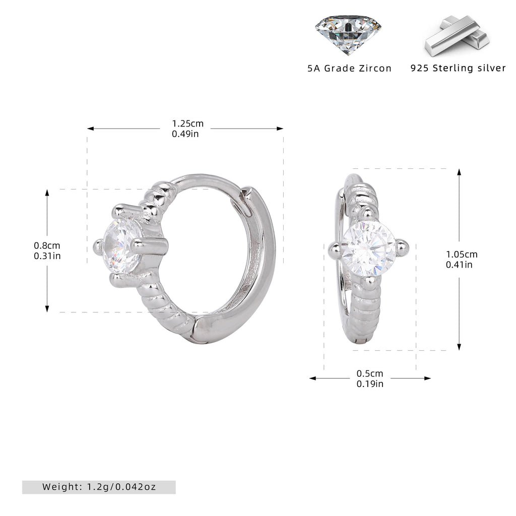 Damen Ohrhänger mit hochwertigem Zirkon und goldfarbener Fassung Shop Nory