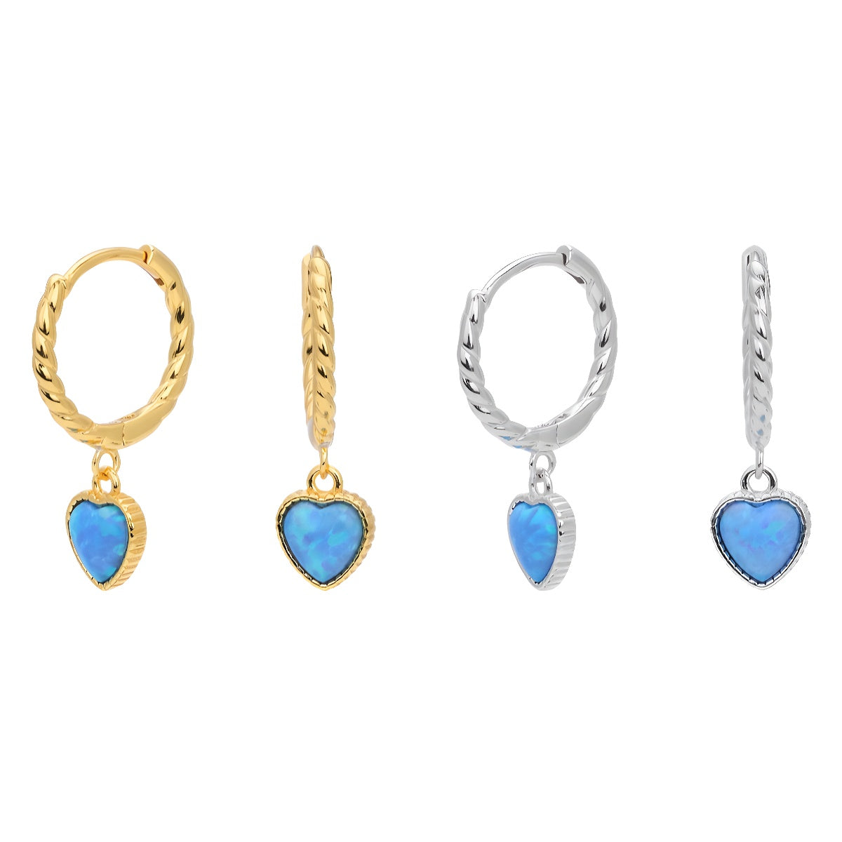Damen Ohrhänger mit Herzanhänger aus hochwertigem 925 Sterling Silber Shop Nory
