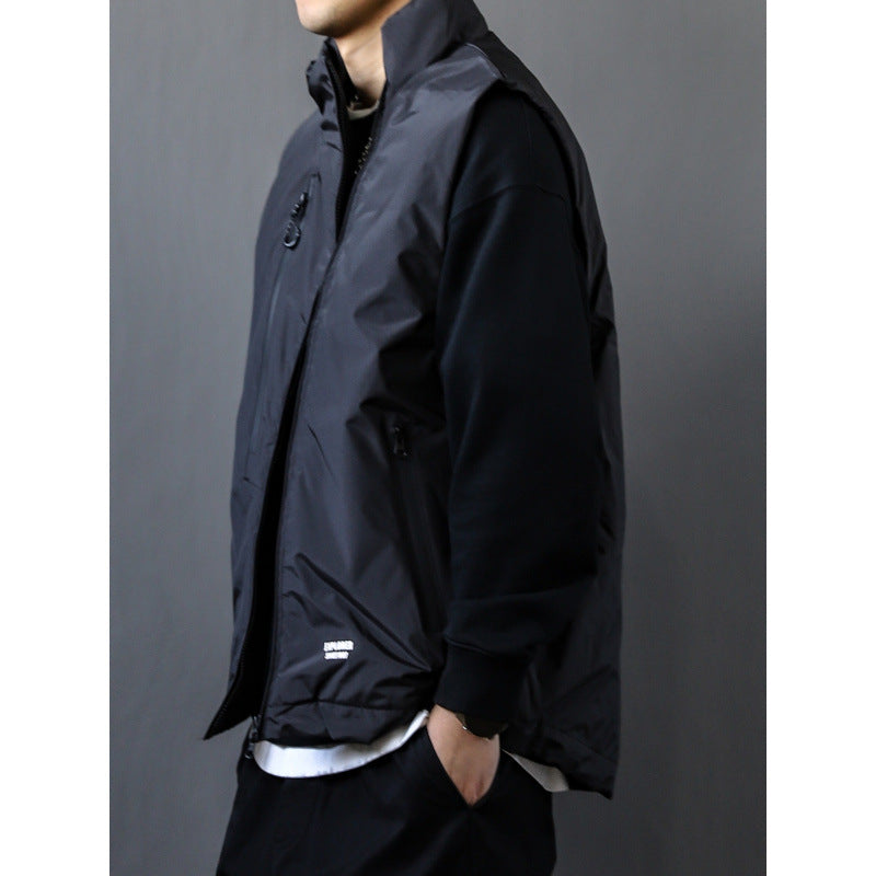 Herren Wattierte Outdoor-Steppweste mit hohem Stehkragen Shop Nory
