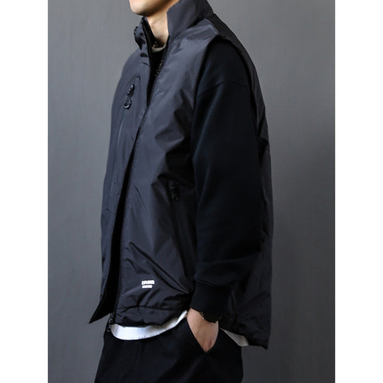 Herren Wattierte Outdoor-Steppweste mit hohem Stehkragen Shop Nory