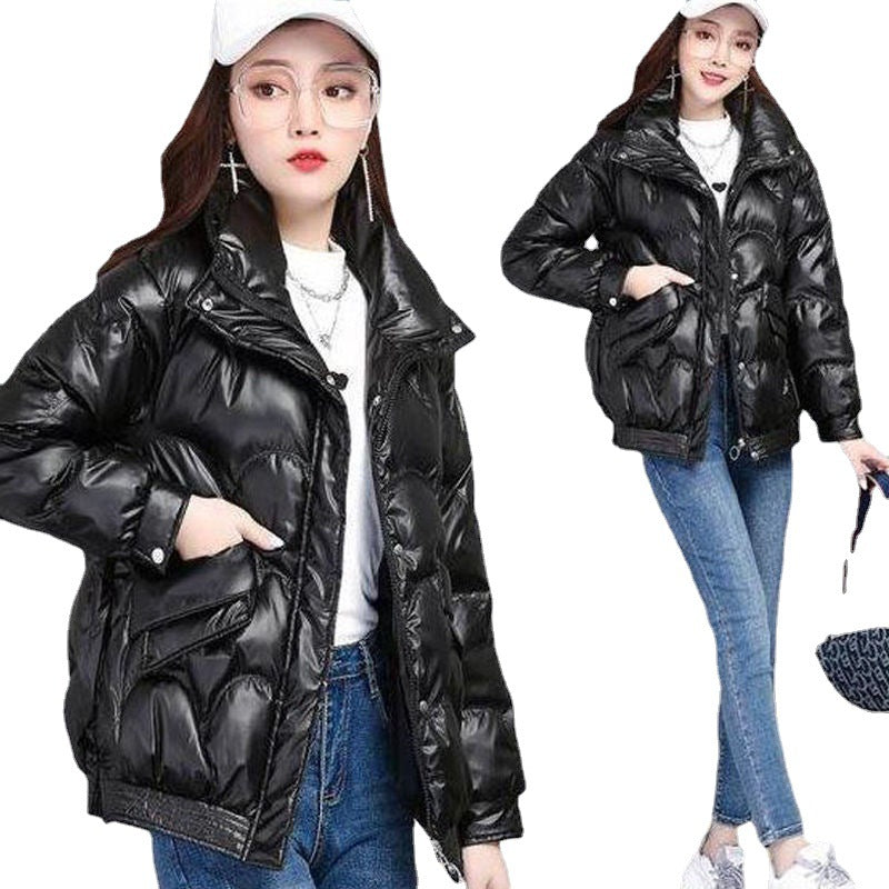 Damen Modische Hochglanz Steppjacke Shop Nory