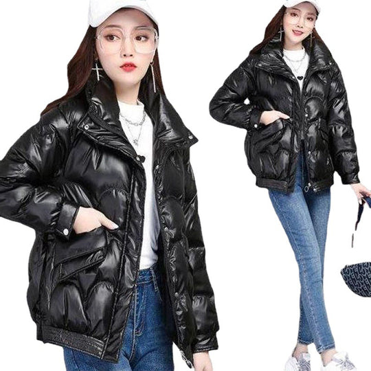 Damen Modische Hochglanz Steppjacke Shop Nory