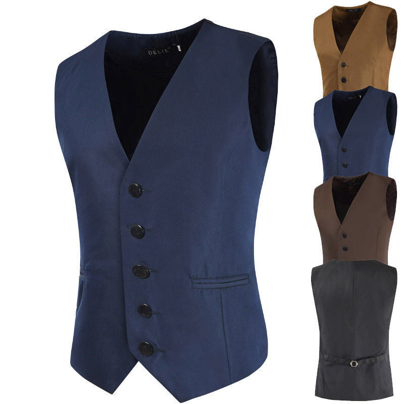 Herren Satin-Smokingsweste mit taillierter Passform, V-Ausschnitt und eleganter Knopfleiste Shop Nory