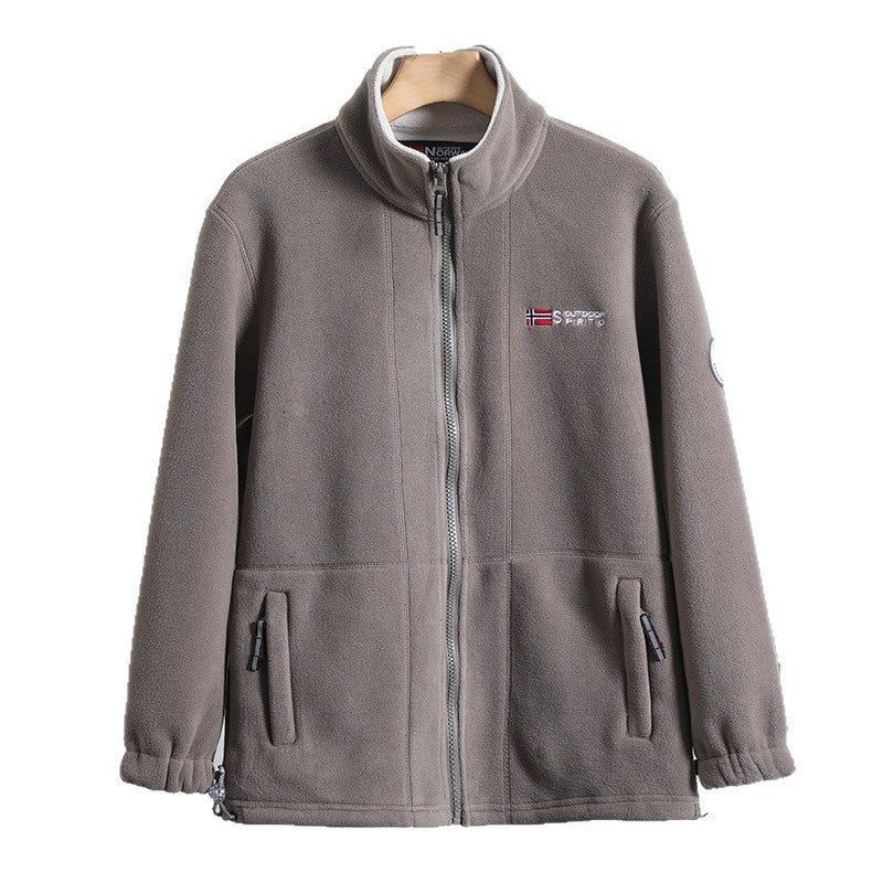 Herren Mikrofleece-Quiltjacke mit Stehkragen, elastischen Bündchen und verdeckten Eingrifftaschen Shop Nory