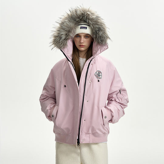 Damen nan oversized Thermo-Parka mit voluminöser Kapuze, abnehmbarer Webpelzblende und Rippbündchen Shop Nory