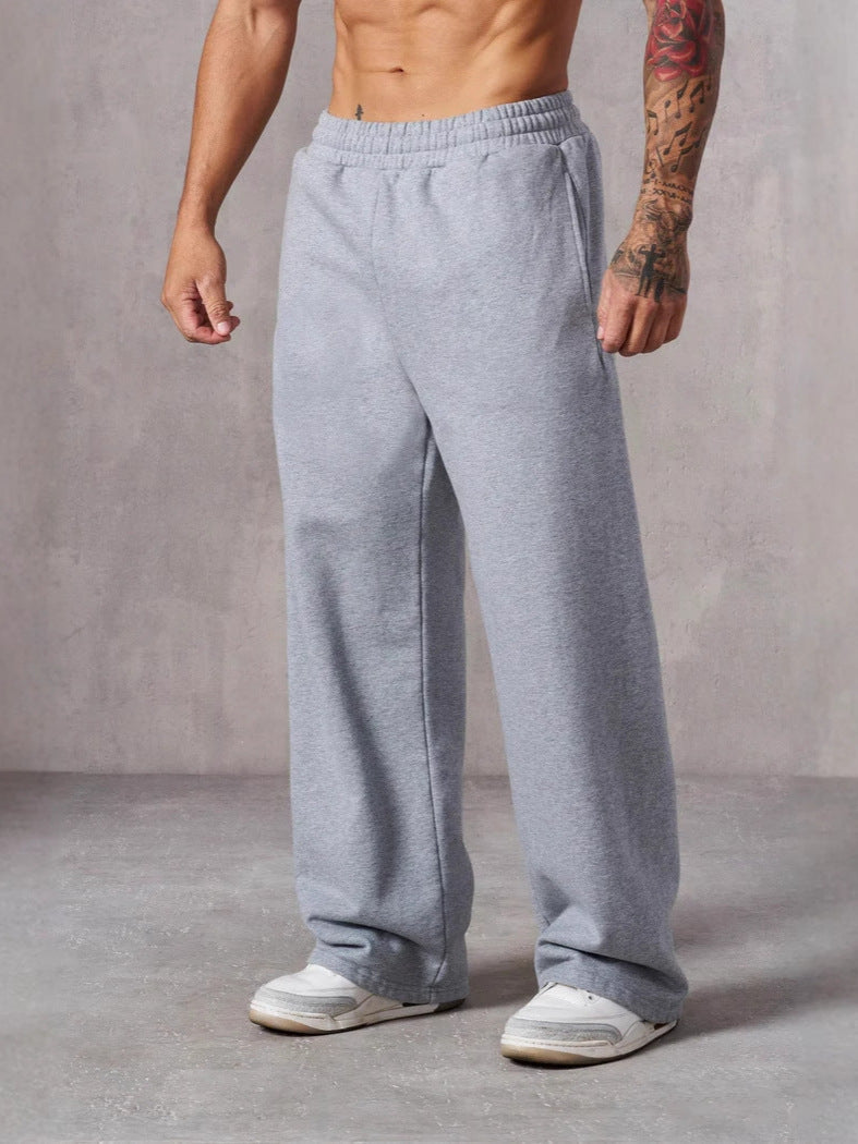 Herren Baggy Jogginghose mit elastischem Bund und seitlichen Taschen