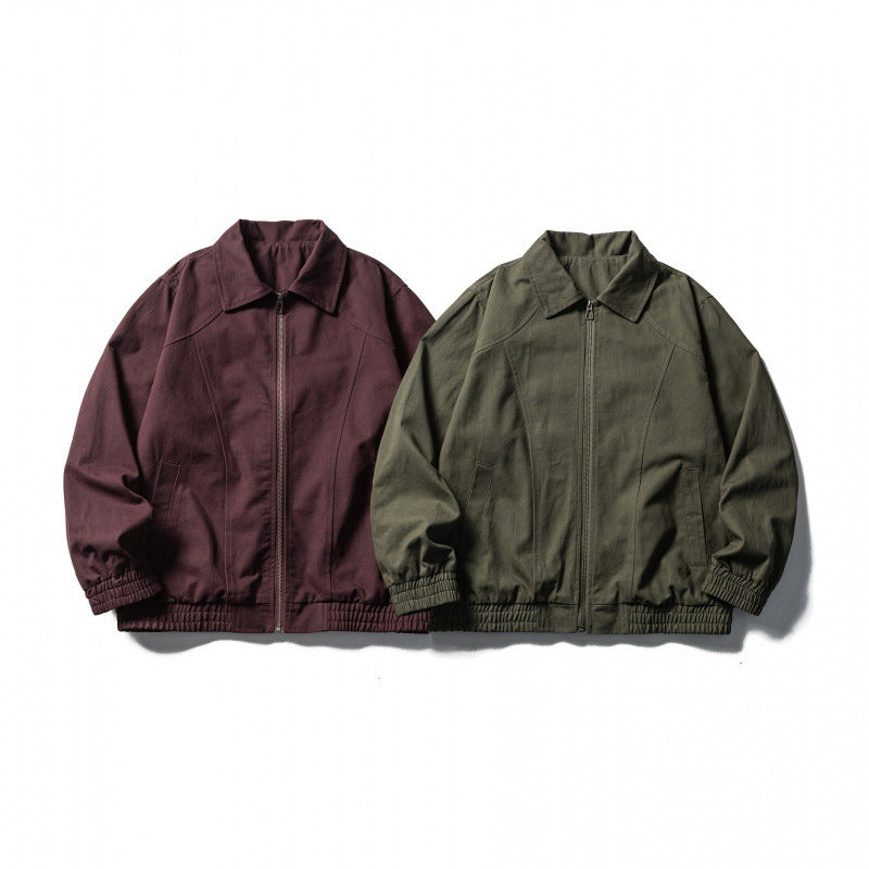 Herren Boxy-Canvas-Blouson mit durchgehendem Reißverschluss und elastischen Bündchen Shop Nory