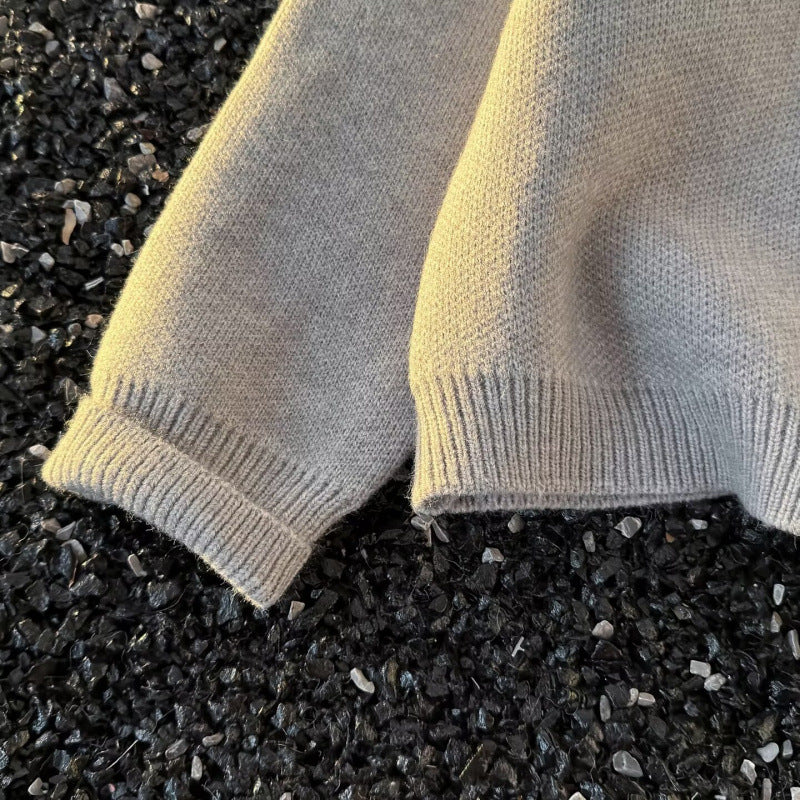 Unisex Kuscheliger melierter Feinstrick-Pullover mit Raglanärmeln und geripptem Rundhals Shop Nory