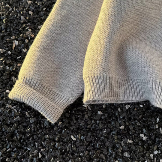 Unisex Kuscheliger melierter Feinstrick-Pullover mit Raglanärmeln und geripptem Rundhals Shop Nory