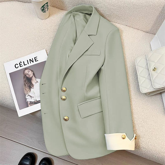 Damen Eleganter Blazer mit goldenen Knöpfen Shop Nory