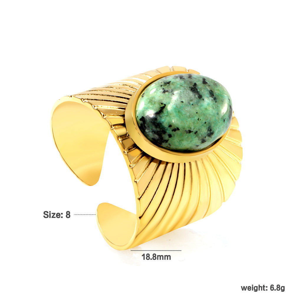 Damen offener Ring mit kunstvollen Steinen Shop Nory