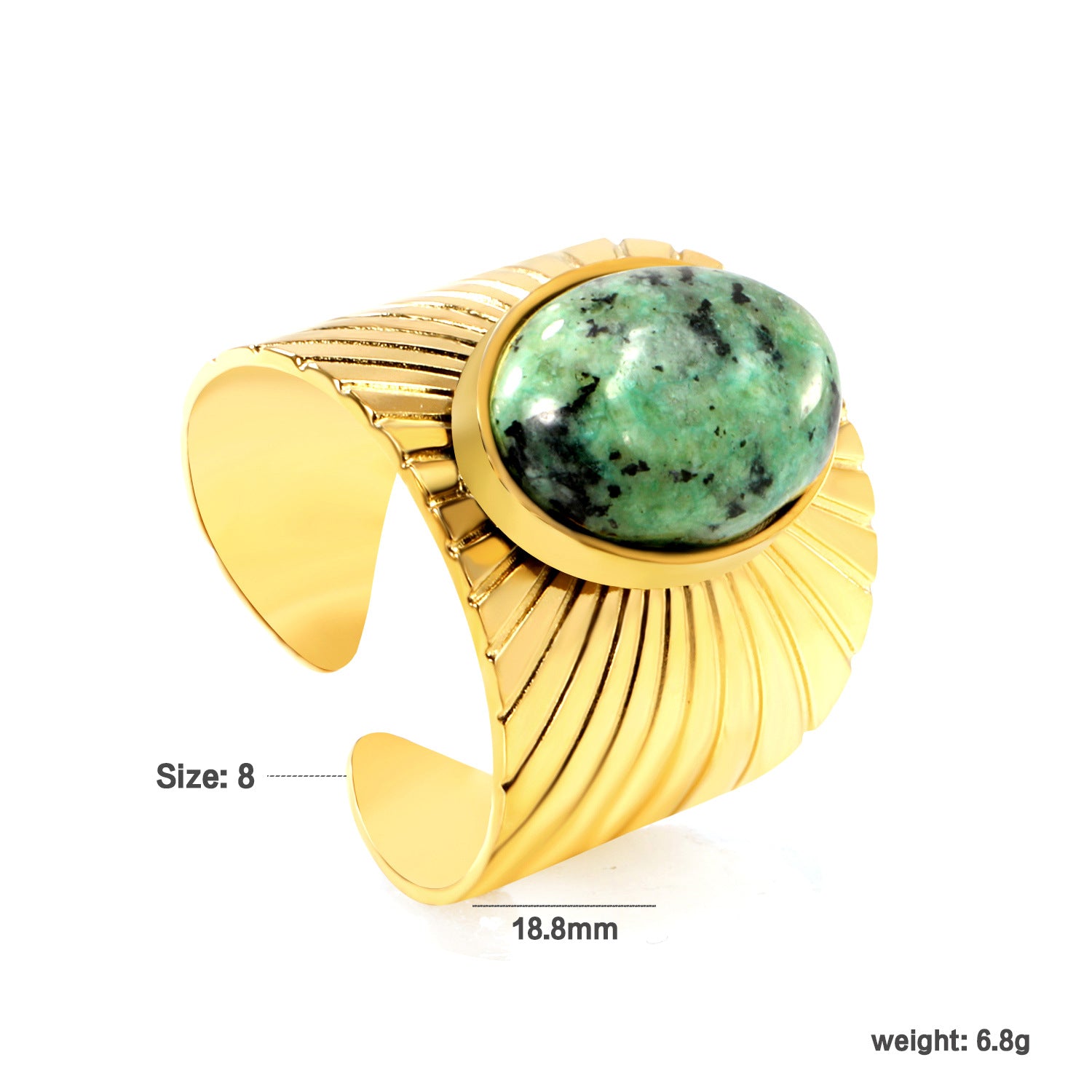 Damen offener Ring mit kunstvollen Steinen Shop Nory