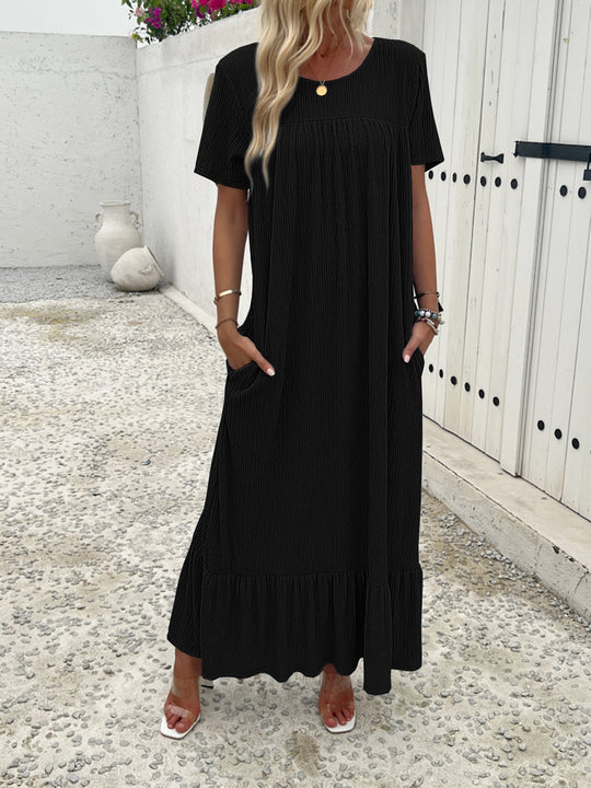 Damen Maxi-Kleid mit praktischem Taschen-Design